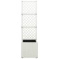 vidaXL Hochbeet mit Rankgitter 1 Topf 30x30x107 cm Poly Rattan Weiß vidaXL Hochbeet mit Rankgitter 1 Topf 30x30x107 cm Poly Rattan Weiß