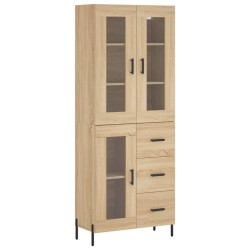 Highboard Sonoma-Eiche 69,5x34x180 cm Holzwerkstoff