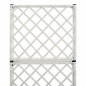 vidaXL Hochbeet mit Rankgitter 1 Topf 30x30x107 cm Poly Rattan Weiß vidaXL Hochbeet mit Rankgitter 1 Topf 30x30x107 cm Poly Rattan Weiß