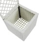 vidaXL Hochbeet mit Rankgitter 1 Topf 30x30x107 cm Poly Rattan Weiß vidaXL Hochbeet mit Rankgitter 1 Topf 30x30x107 cm Poly Rattan Weiß