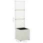 vidaXL Hochbeet mit Rankgitter 1 Topf 30x30x107 cm Poly Rattan Weiß vidaXL Hochbeet mit Rankgitter 1 Topf 30x30x107 cm Poly Rattan Weiß