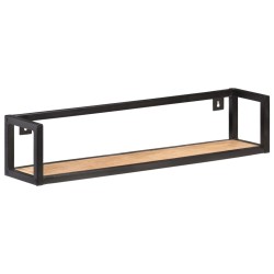 vidaXL Wandregale 2 Stk. 80 cm Raues Mangoholz