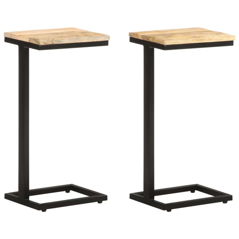 vidaXL Beistelltische 2 Stk. 31,5x24,5x64,5 cm Raues Mangoholz vidaXL Beistelltische 2 Stk. 31,5x24,5x64,5 cm Raues Mangoholz