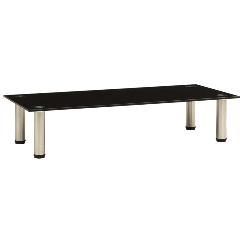 vidaXL TV-Tisch 80x35x17 cm Schwarz Hartglas vidaXL TV-Tisch 80x35x17 cm Schwarz Hartglas