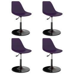 vidaXL Drehbare Esszimmerstühle 4 Stk. Lila PP