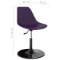 vidaXL Drehbare Esszimmerstühle 4 Stk. Lila PP vidaXL Drehbare Esszimmerstühle 4 Stk. Lila PP