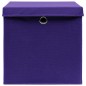 vidaXL Aufbewahrungsboxen mit Deckeln 4 Stk. 28x28x28 cm Lila vidaXL Aufbewahrungsboxen mit Deckeln 4 Stk. 28x28x28 cm Lila