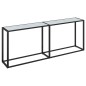 vidaXL Konsolentisch Weiß Marmor-Optik 200x35x75,5 cm Hartglas vidaXL Konsolentisch Weiß Marmor-Optik 200x35x75,5 cm Hartglas