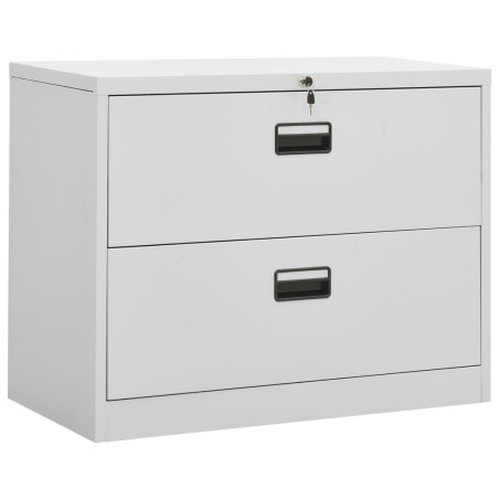 vidaXL Aktenschrank Hellgrau 90x46x72,5 cm Stahl