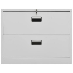 vidaXL Aktenschrank Hellgrau 90x46x72,5 cm Stahl