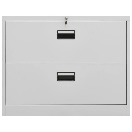 vidaXL Aktenschrank Hellgrau 90x46x72,5 cm Stahl