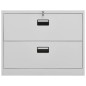 vidaXL Aktenschrank Hellgrau 90x46x72,5 cm Stahl vidaXL Aktenschrank Hellgrau 90x46x72,5 cm Stahl