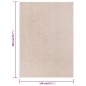 vidaXL Teppich Kurzflor 140x200 cm Dunkelbeige vidaXL Teppich Kurzflor 140x200 cm Dunkelbeige