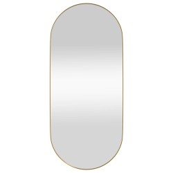 vidaXL Wandspiegel Golden 35x80 cm Oval