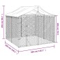 vidaXL Outdoor-Hundezwinger mit Dach Silbern 3x3x2,5m Verzinkter Stahl vidaXL Outdoor-Hundezwinger mit Dach Silbern 3x3x2,5m Verzinkter Stahl