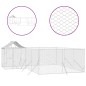 vidaXL Outdoor-Hundezwinger mit Dach Silbern 6x6x2,5m Verzinkter Stahl vidaXL Outdoor-Hundezwinger mit Dach Silbern 6x6x2,5m Verzinkter Stahl