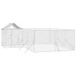 vidaXL Outdoor-Hundezwinger mit Dach Silbern 6x6x2,5m Verzinkter Stahl vidaXL Outdoor-Hundezwinger mit Dach Silbern 6x6x2,5m Verzinkter Stahl
