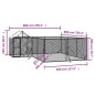 vidaXL Outdoor-Hundezwinger mit Dach Silbern 6x6x2,5m Verzinkter Stahl vidaXL Outdoor-Hundezwinger mit Dach Silbern 6x6x2,5m Verzinkter Stahl