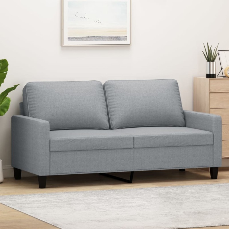 vidaXL 2-Sitzer-Sofa Hellgrau 140 cm Stoff vidaXL 2-Sitzer-Sofa Hellgrau 140 cm Stoff