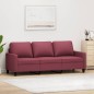 vidaXL 3-Sitzer-Sofa Weinrot 180 cm Stoff vidaXL 3-Sitzer-Sofa Weinrot 180 cm Stoff