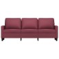 vidaXL 3-Sitzer-Sofa Weinrot 180 cm Stoff vidaXL 3-Sitzer-Sofa Weinrot 180 cm Stoff