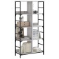 vidaXL Bücherregal Grau Sonoma 78,5x33x153 cm Holzwerkstoff vidaXL Bücherregal Grau Sonoma 78,5x33x153 cm Holzwerkstoff