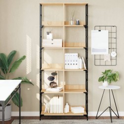 vidaXL Bücherregal Sonoma-Eiche 78,5x33x188,5 cm Holzwerkstoff
