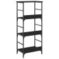 vidaXL Bücherregal Schwarz 50x33x117,5 cm Holzwerkstoff
