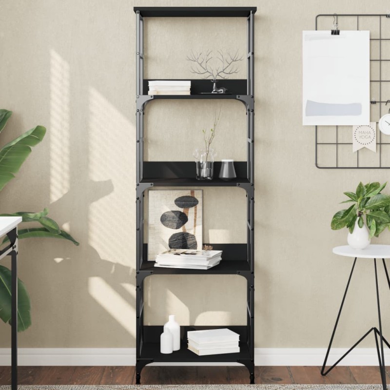 vidaXL Bücherregal Schwarz 50x33x153 cm Holzwerkstoff vidaXL Bücherregal Schwarz 50x33x153 cm Holzwerkstoff