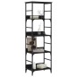 vidaXL Bücherregal Schwarz 50x33x153 cm Holzwerkstoff vidaXL Bücherregal Schwarz 50x33x153 cm Holzwerkstoff