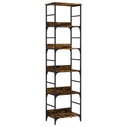 vidaXL Bücherregal Räuchereiche 50x33x188,5 cm Holzwerkstoff
