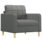 vidaXL 3-tlg. Sofagarnitur mit Kissen Dunkelgrau Stoff vidaXL 3-tlg. Sofagarnitur mit Kissen Dunkelgrau Stoff