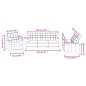 vidaXL 3-tlg. Sofagarnitur mit Kissen Dunkelgrau Stoff vidaXL 3-tlg. Sofagarnitur mit Kissen Dunkelgrau Stoff