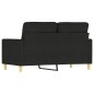 vidaXL 2-Sitzer-Sofa Schwarz 120 cm Stoff vidaXL 2-Sitzer-Sofa Schwarz 120 cm Stoff