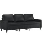 vidaXL 3-Sitzer-Sofa Schwarz 180 cm Kunstleder vidaXL 3-Sitzer-Sofa Schwarz 180 cm Kunstleder