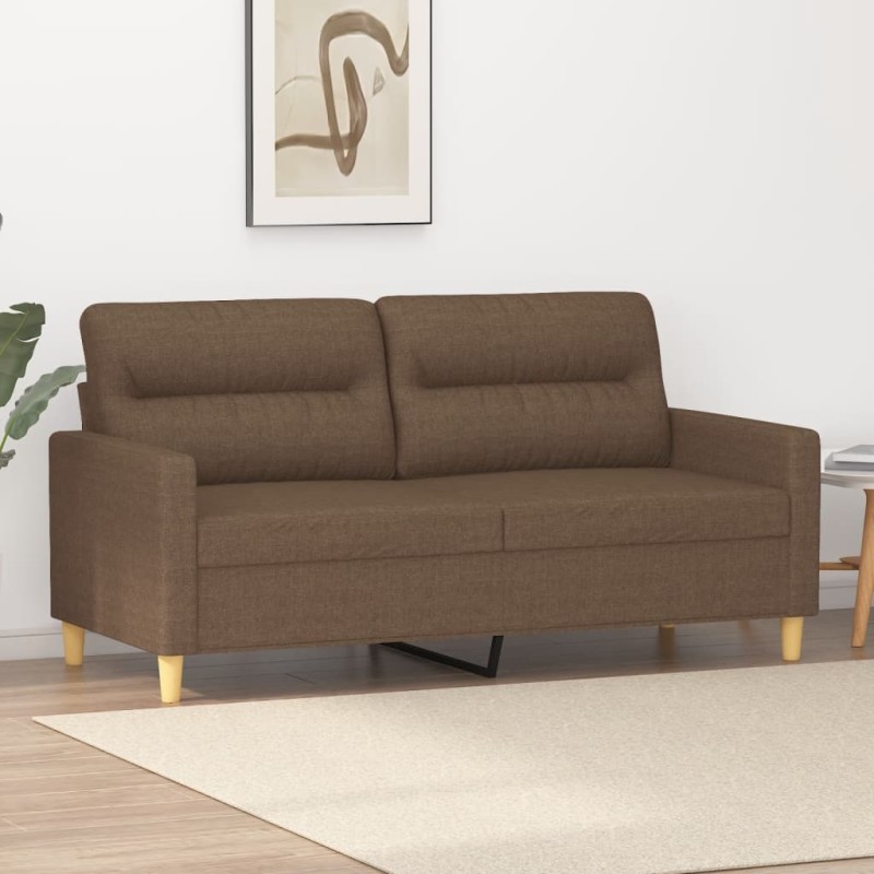 vidaXL 2-Sitzer-Sofa Braun 140 cm Stoff vidaXL 2-Sitzer-Sofa Braun 140 cm Stoff