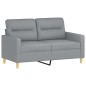 vidaXL 2-Sitzer-Sofa Hellgrau 120 cm Stoff vidaXL 2-Sitzer-Sofa Hellgrau 120 cm Stoff
