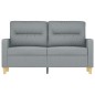 vidaXL 2-Sitzer-Sofa Hellgrau 120 cm Stoff vidaXL 2-Sitzer-Sofa Hellgrau 120 cm Stoff