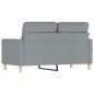vidaXL 2-Sitzer-Sofa Hellgrau 120 cm Stoff vidaXL 2-Sitzer-Sofa Hellgrau 120 cm Stoff