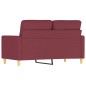 vidaXL 2-Sitzer-Sofa Weinrot 120 cm Stoff vidaXL 2-Sitzer-Sofa Weinrot 120 cm Stoff