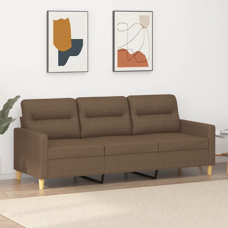 vidaXL 3-Sitzer-Sofa Braun 180 cm Stoff vidaXL 3-Sitzer-Sofa Braun 180 cm Stoff