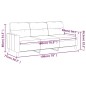 vidaXL 3-Sitzer-Sofa Braun 180 cm Stoff vidaXL 3-Sitzer-Sofa Braun 180 cm Stoff