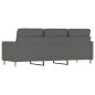 vidaXL 3-Sitzer-Sofa Dunkelgrau 180 cm Stoff vidaXL 3-Sitzer-Sofa Dunkelgrau 180 cm Stoff