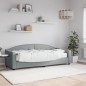 vidaXL Tagesbett mit Matratze Hellgrau 80x200 cm Stoff vidaXL Tagesbett mit Matratze Hellgrau 80x200 cm Stoff