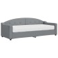 vidaXL Tagesbett mit Matratze Hellgrau 80x200 cm Stoff vidaXL Tagesbett mit Matratze Hellgrau 80x200 cm Stoff