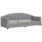 vidaXL Tagesbett mit Matratze Hellgrau 80x200 cm Stoff vidaXL Tagesbett mit Matratze Hellgrau 80x200 cm Stoff