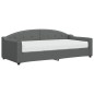 vidaXL Tagesbett mit Matratze Dunkelgrau 90x200 cm Stoff vidaXL Tagesbett mit Matratze Dunkelgrau 90x200 cm Stoff