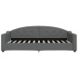 vidaXL Tagesbett mit Matratze Dunkelgrau 90x200 cm Stoff vidaXL Tagesbett mit Matratze Dunkelgrau 90x200 cm Stoff
