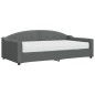vidaXL Tagesbett mit Matratze Dunkelgrau 100x200 cm Stoff vidaXL Tagesbett mit Matratze Dunkelgrau 100x200 cm Stoff