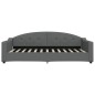 vidaXL Tagesbett mit Matratze Dunkelgrau 100x200 cm Stoff vidaXL Tagesbett mit Matratze Dunkelgrau 100x200 cm Stoff